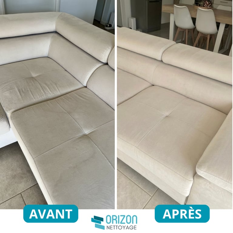 Résultat nettoyage canapé
